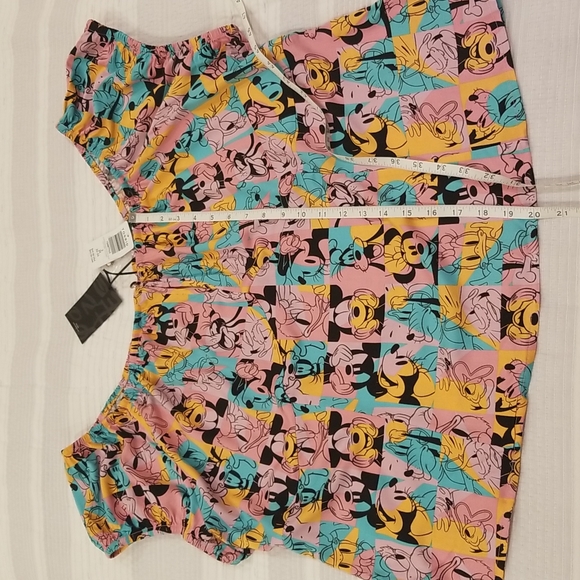 Torrid Mickey And Friends Retro Off Shoulder Short Sleeve Shirt Top, size 3 - Picture 4 of 13